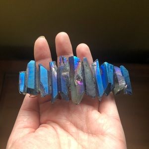 Blue quartz barrette
